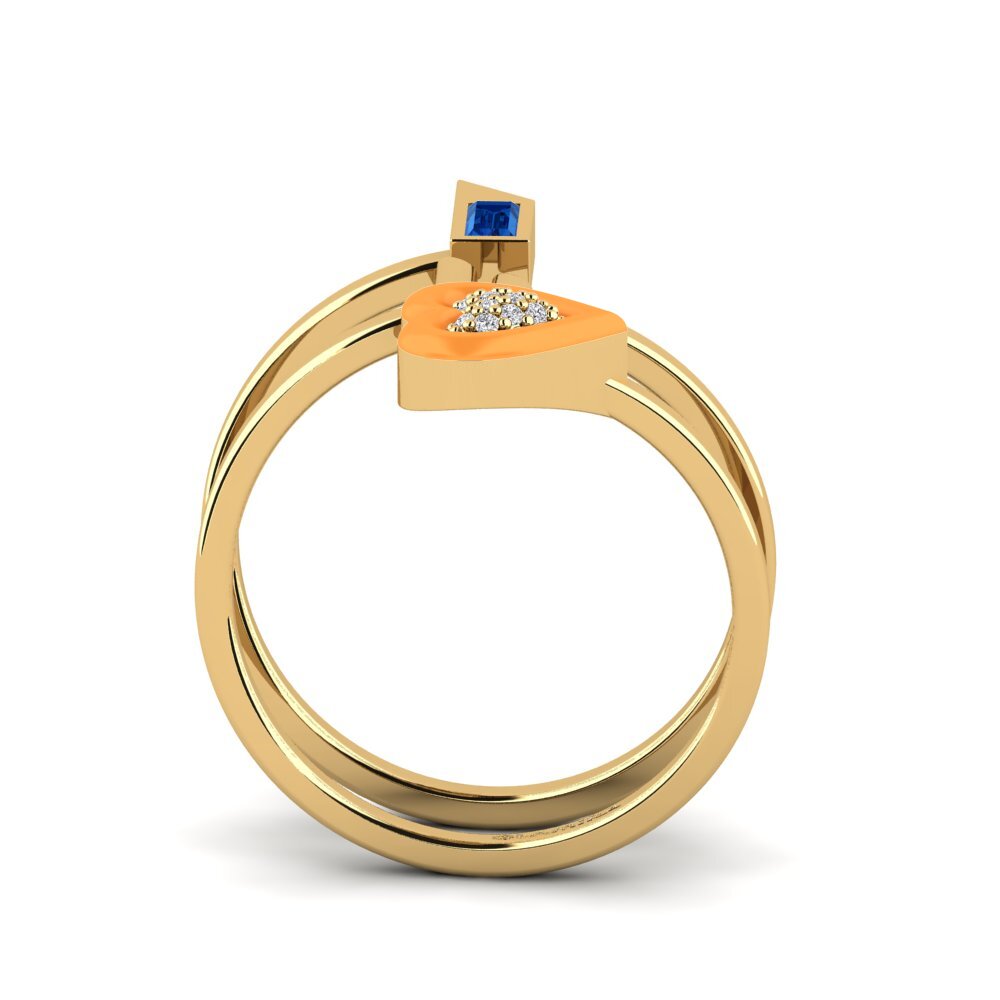 Dunkelblauer Zirkonia Ring Estetico
