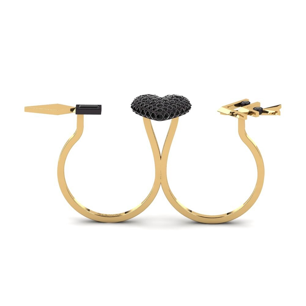 Zafiro negro Anillo Freja