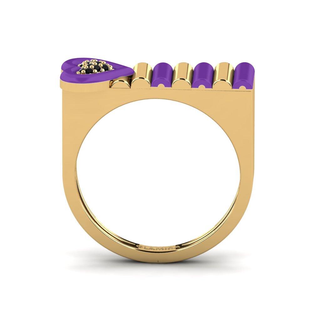 Schwarzer Diamant Ring Fresco