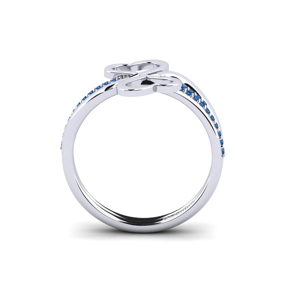 Zircone Blu Scuro Anello Hjerteni