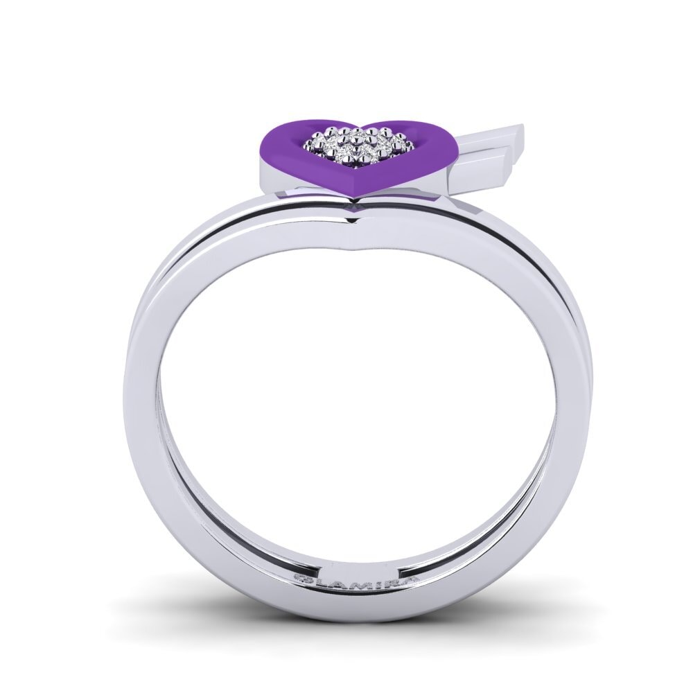 Weiß-Silber Ring Insiem