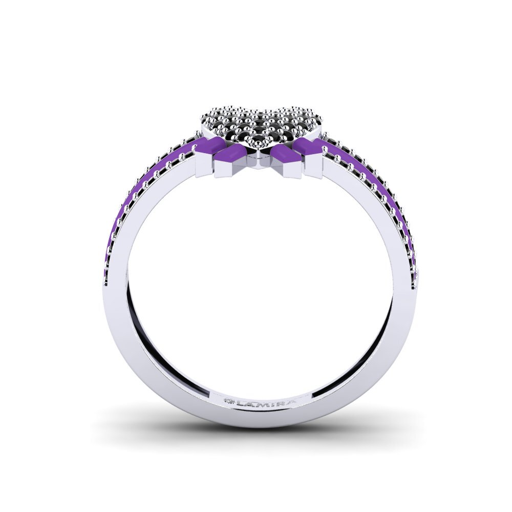 Schwarzer Diamant Ring Kraftvoll