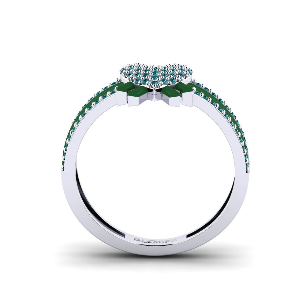 Diamante Azul Anel Kraftvoll