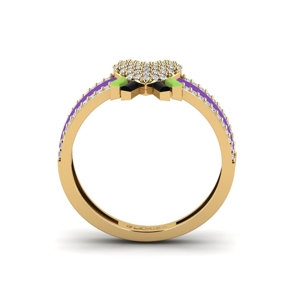 Gelbgold 585 Ring Kraftvoll