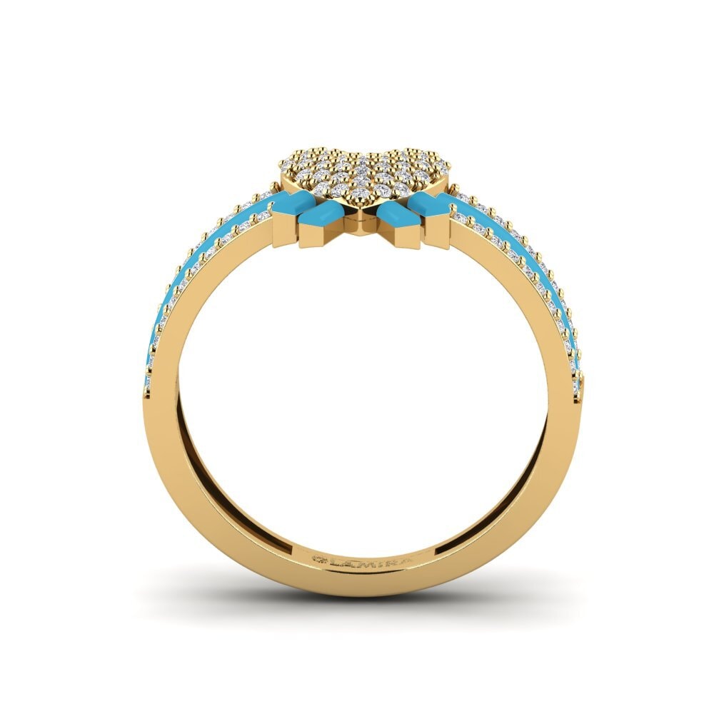 Gelbgold 750 Ring Kraftvoll