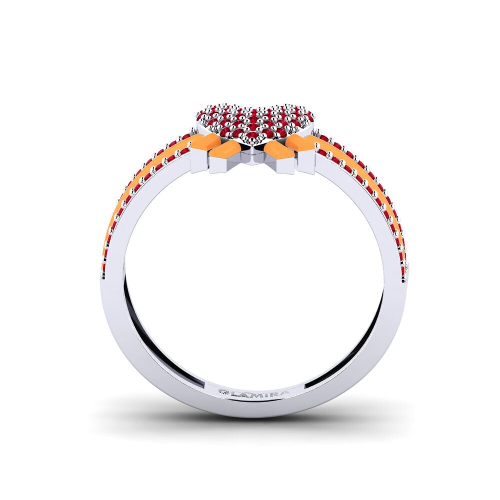 Red Zirconia Ring Kraftvoll