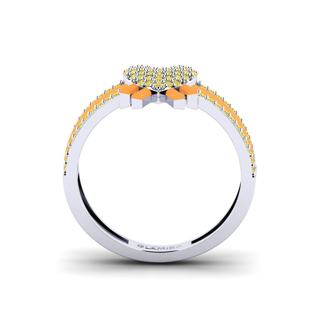 Gelber Saphir Ring Kraftvoll