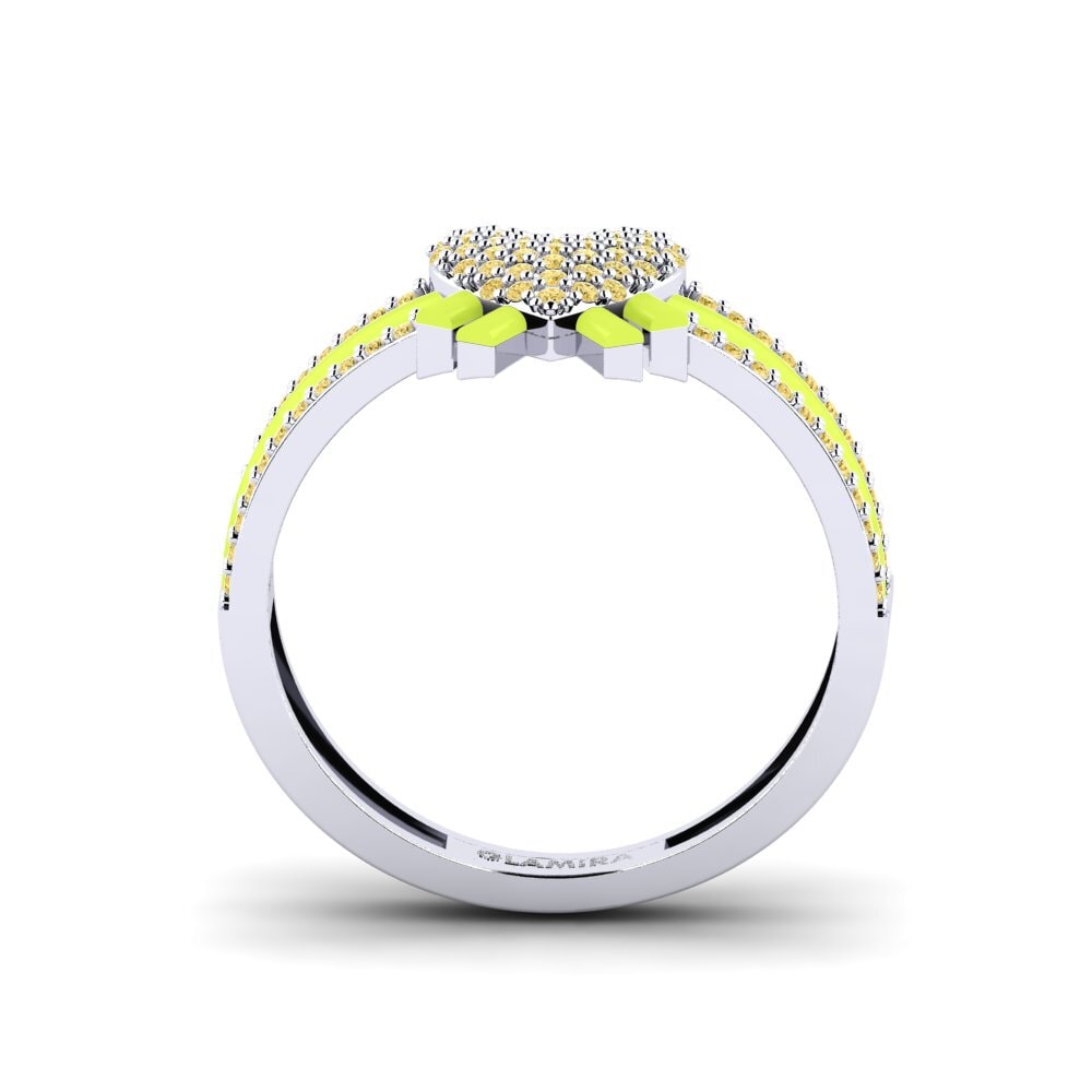 Gelber Diamant Ring Kraftvoll