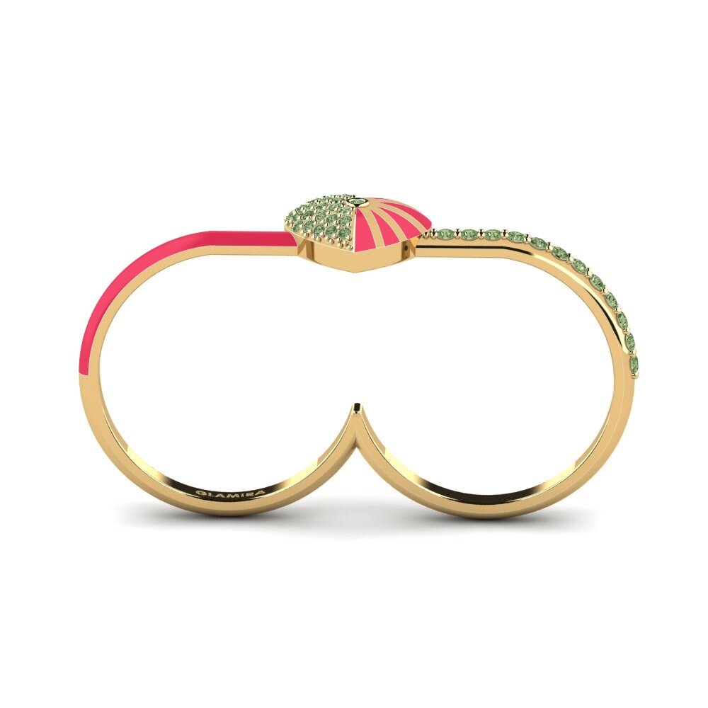 Green Diamond Ring Lavender