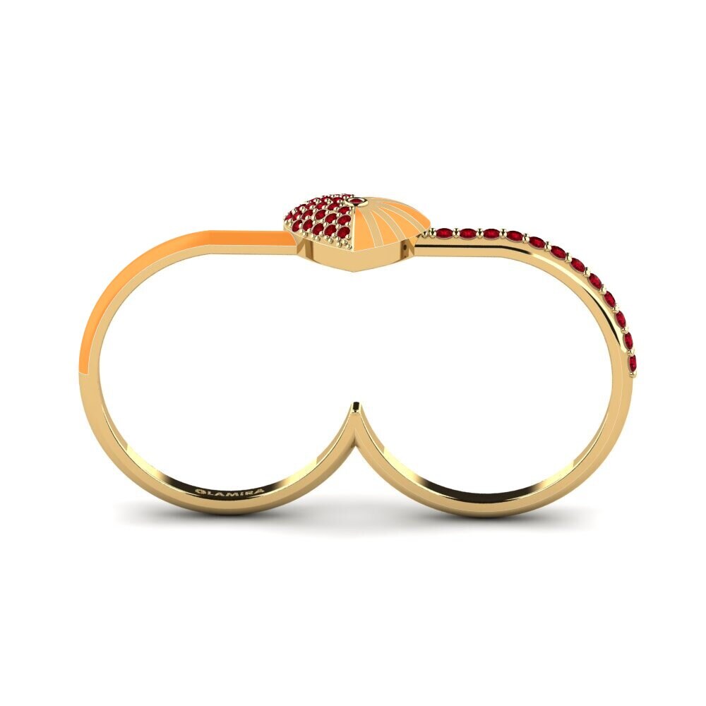 Red Zirconia Ring Lavender
