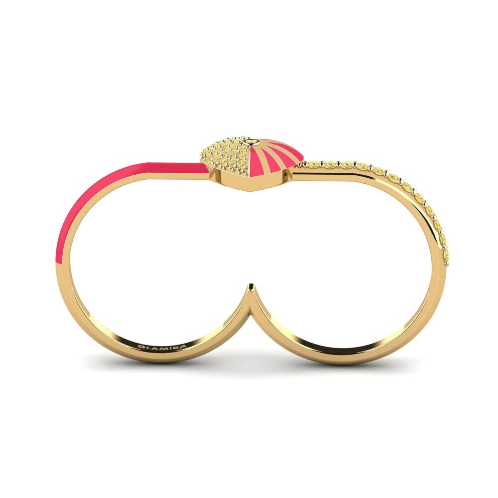 Yellow Diamond Ring Lavender