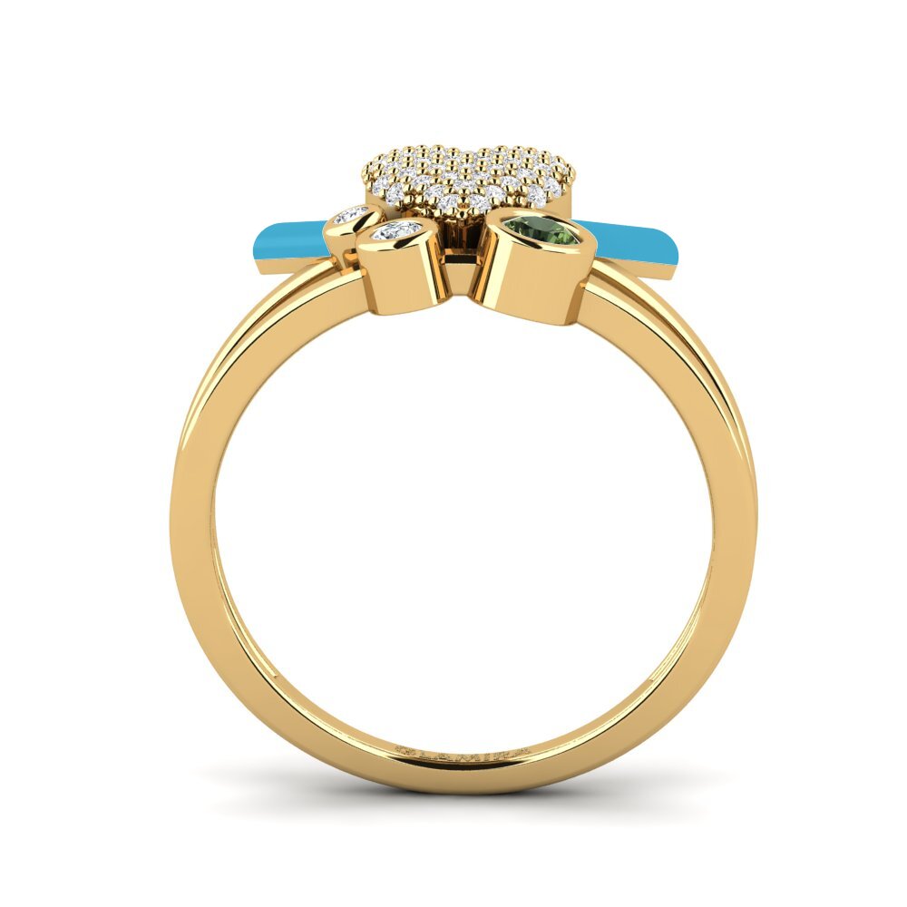 18ct Yellow Gold Ring Loveglow