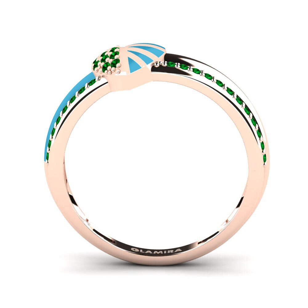 Grüner Zirkonia Ring Lovestory