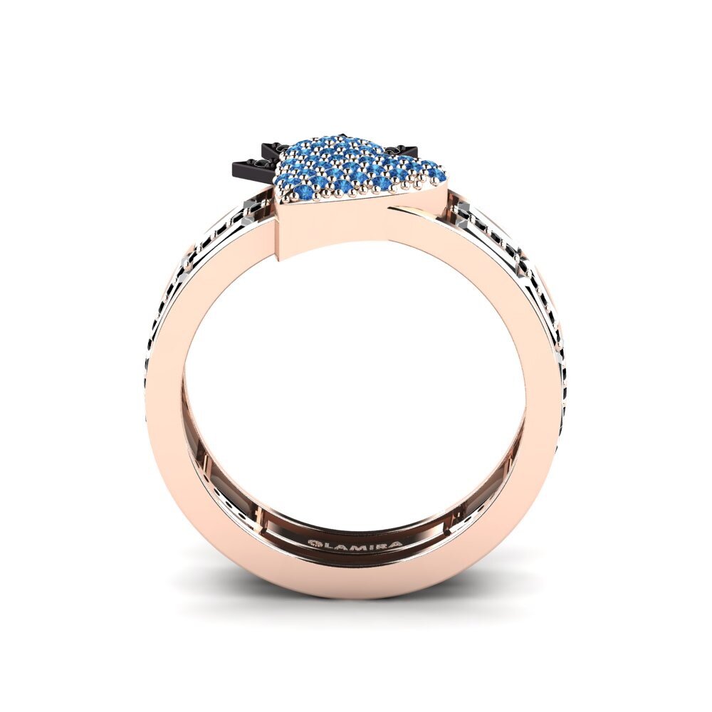 Dark Blue Zirconia Ring Loveway
