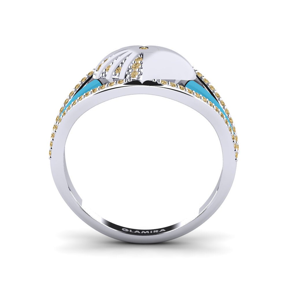 Brauner Diamant Ring Pedestal
