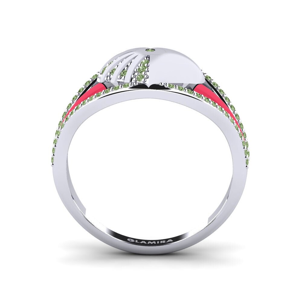 Green Diamond Ring Pedestal