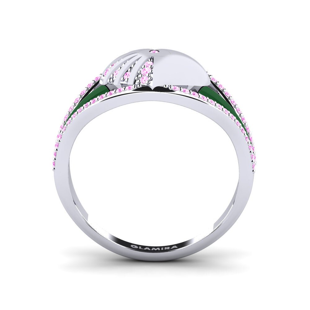 Rosa Saphir Ring Pedestal
