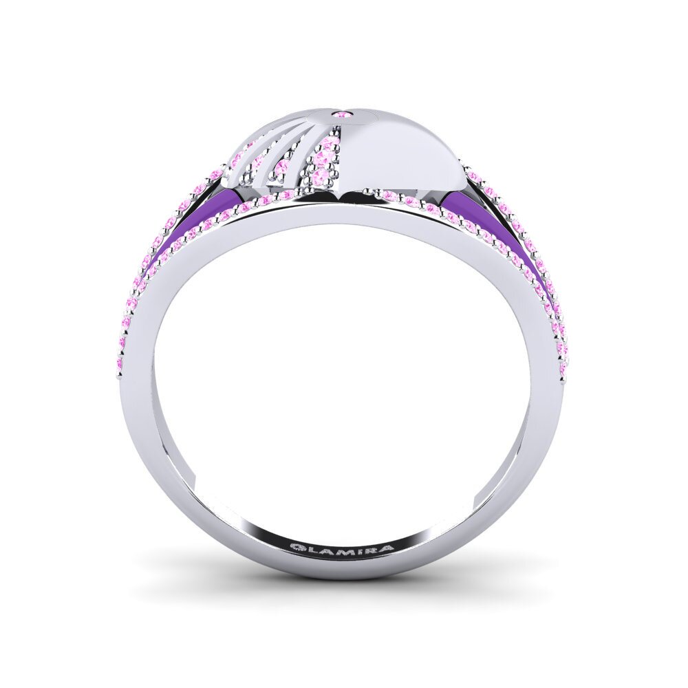 Rosa Saphir Ring Pedestal