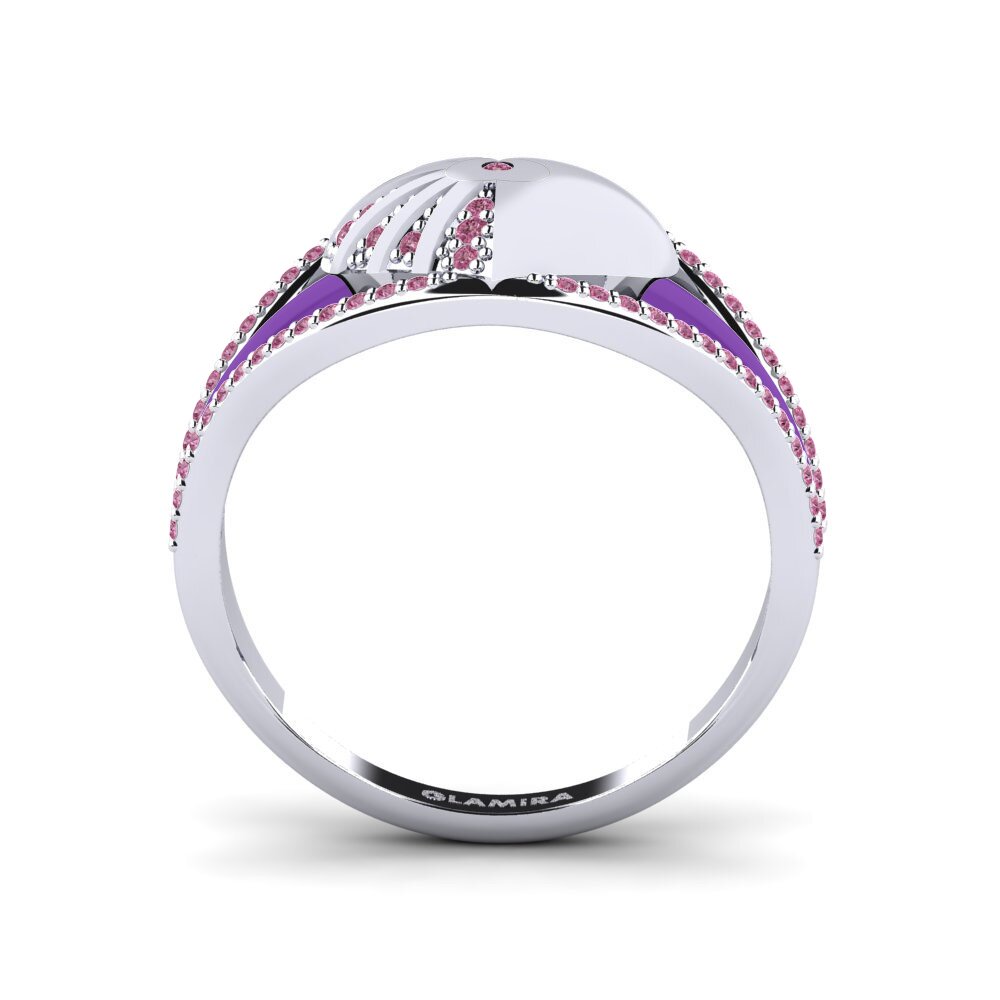 Rhodolite Garnet Ring Pedestal