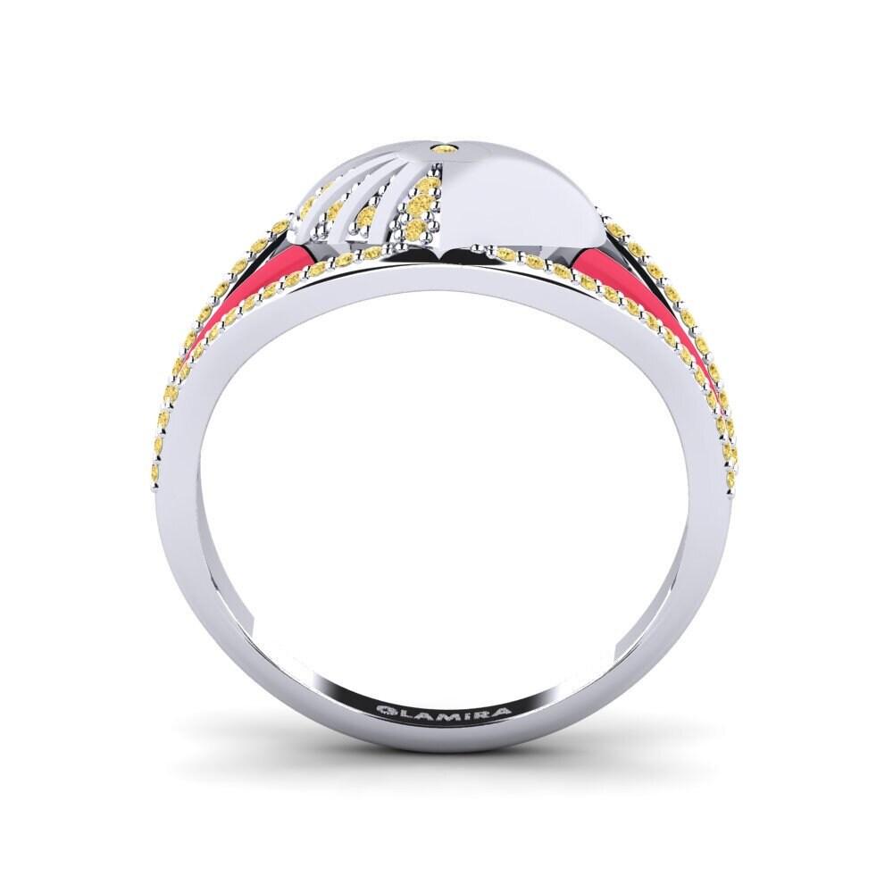 Yellow Diamond Ring Pedestal