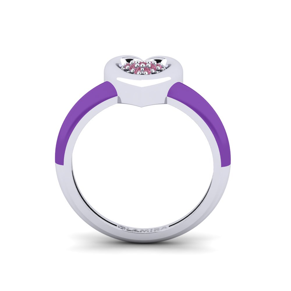 Weiß-Silber Pinker Ring Piccoamore