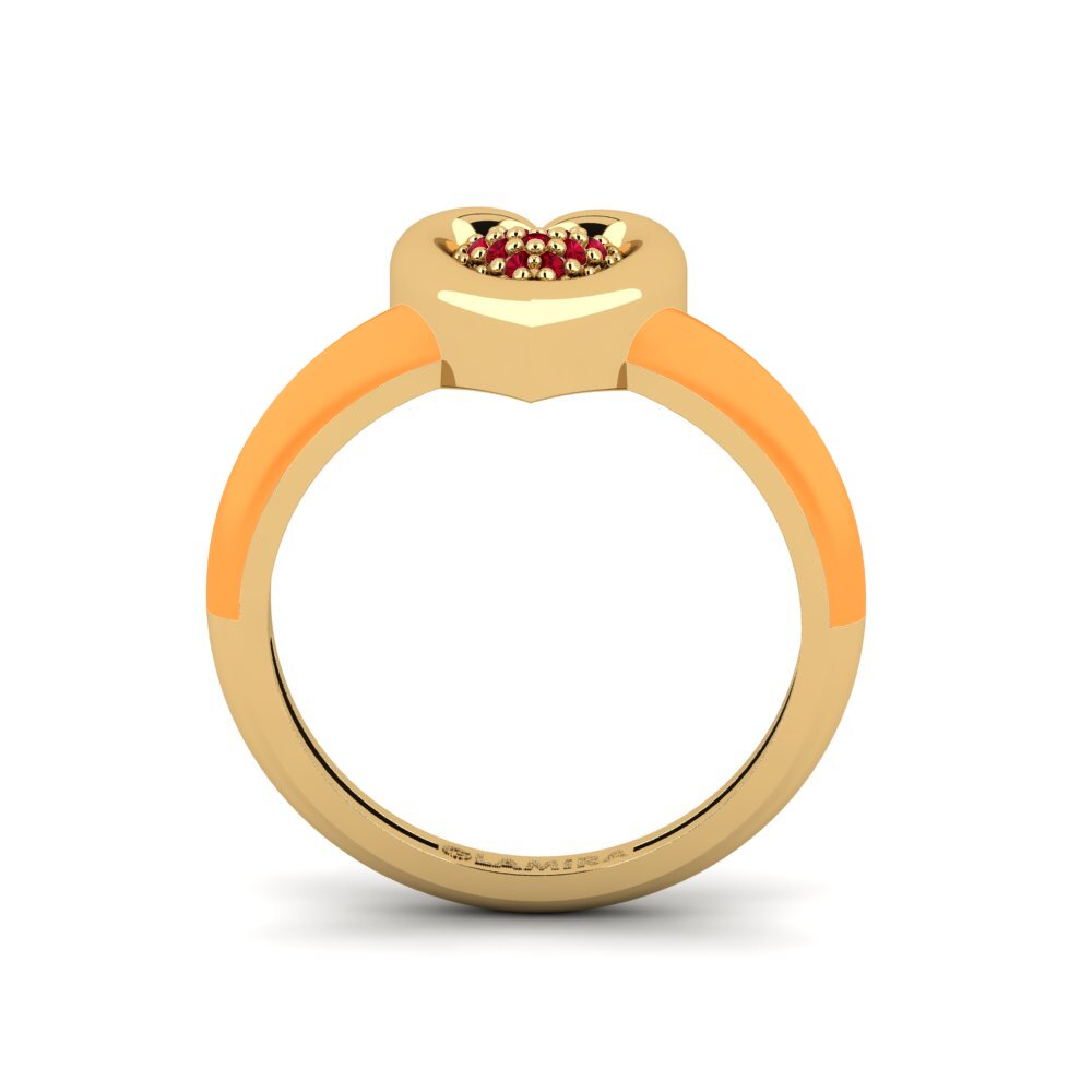 Red Zirconia Pinky Ring Piccoamore