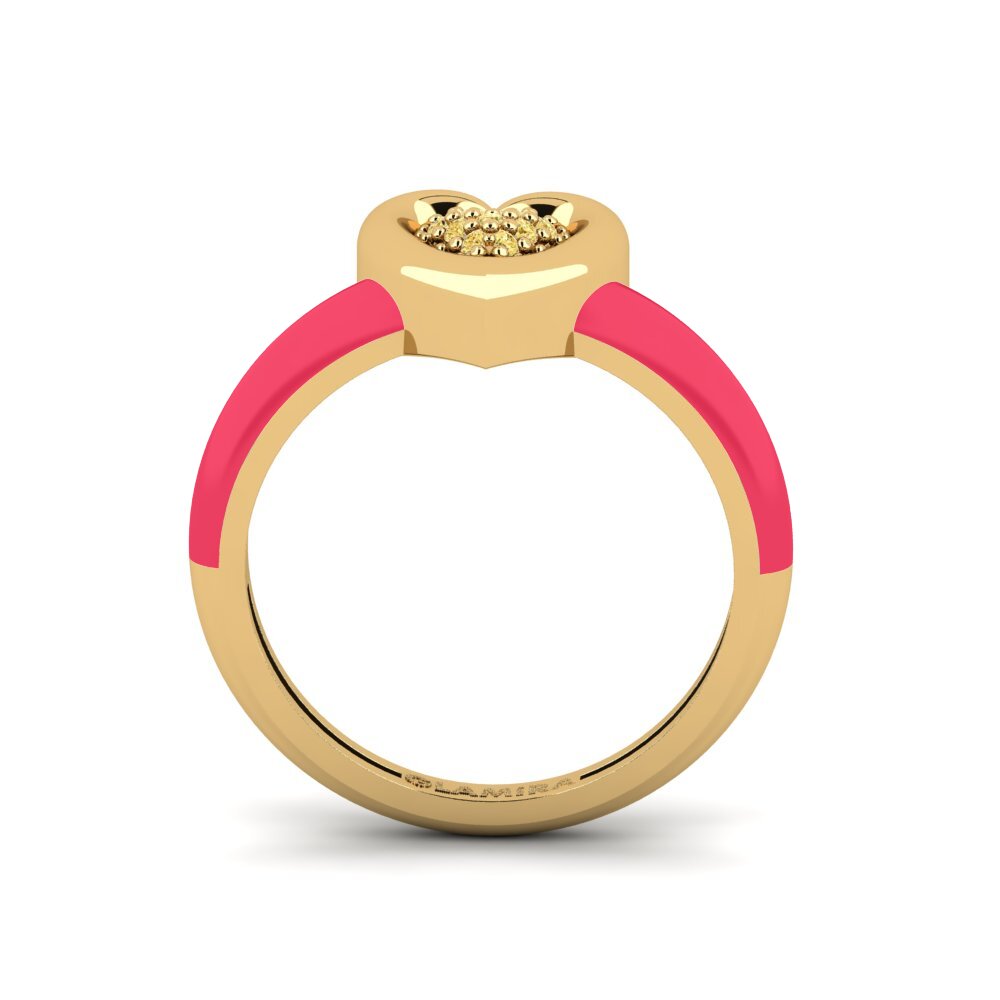 Yellow Diamond Pinky Ring Piccoamore