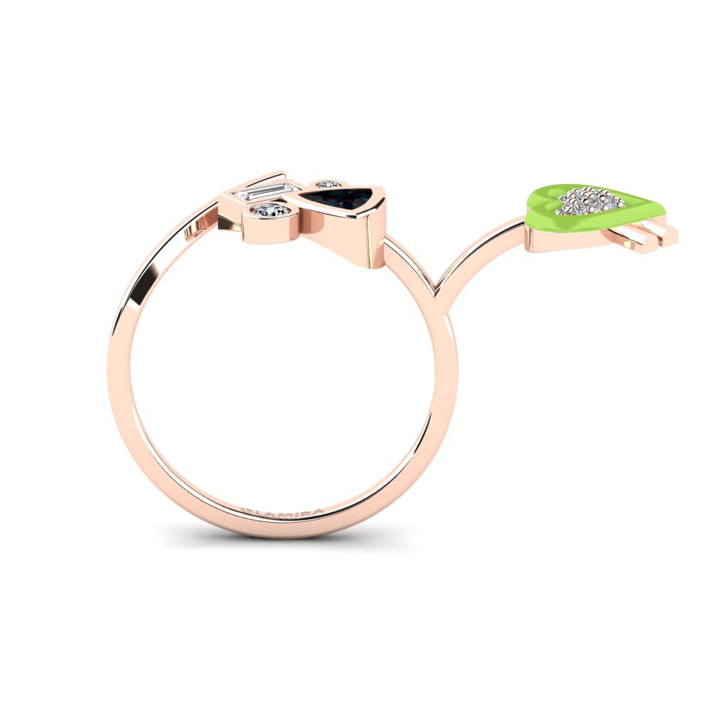 Black Opal Ring Polpo