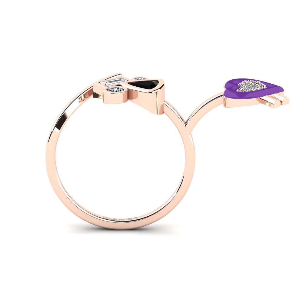 Schwarzer Diamant Ring Polpo