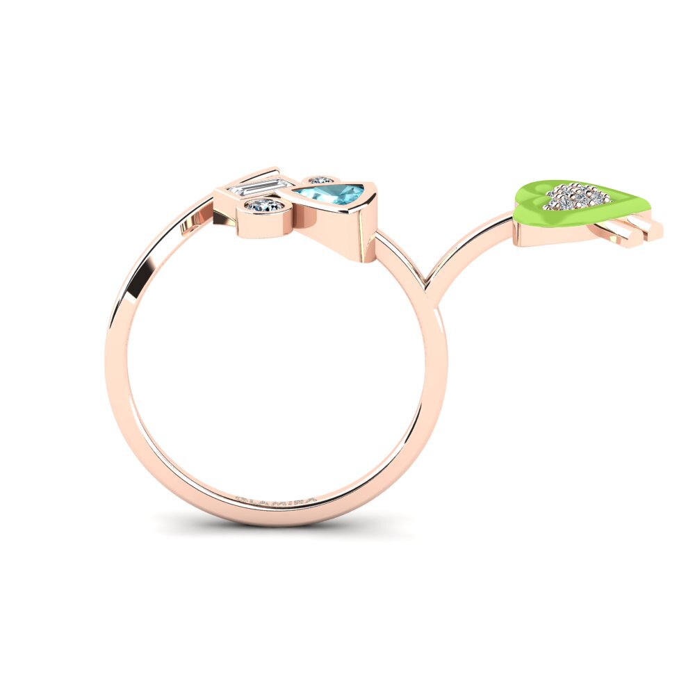 Blue Zircon Ring Polpo