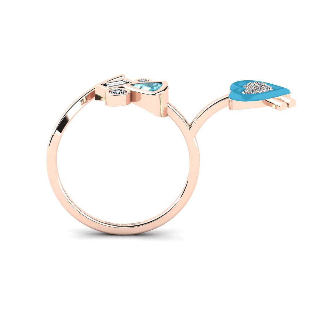 Blauer Zirkon Ring Polpo