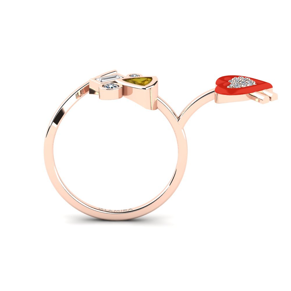 Brown Zircon Ring Polpo