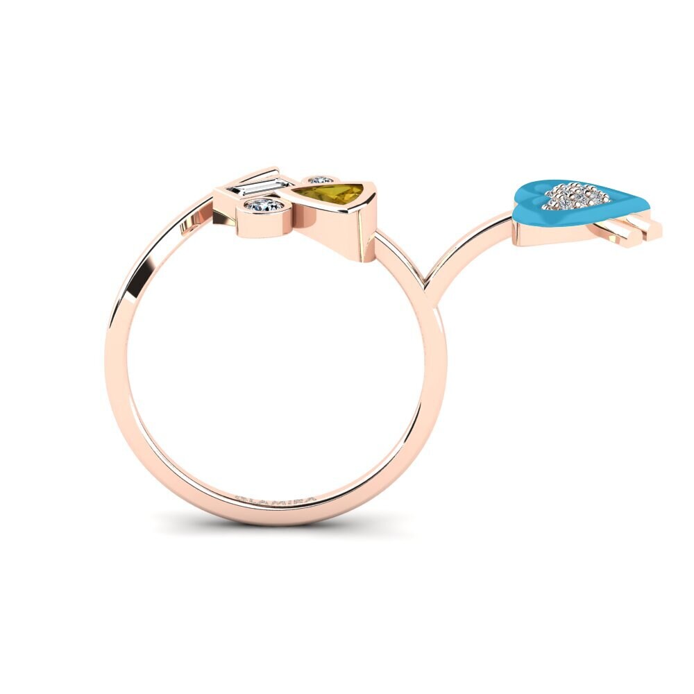 Brauner Zirkon Ring Polpo