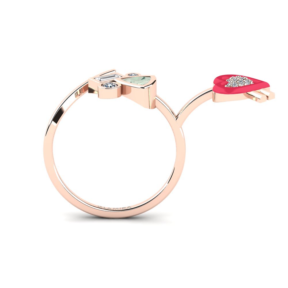 Améthyste Verte Bague Polpo