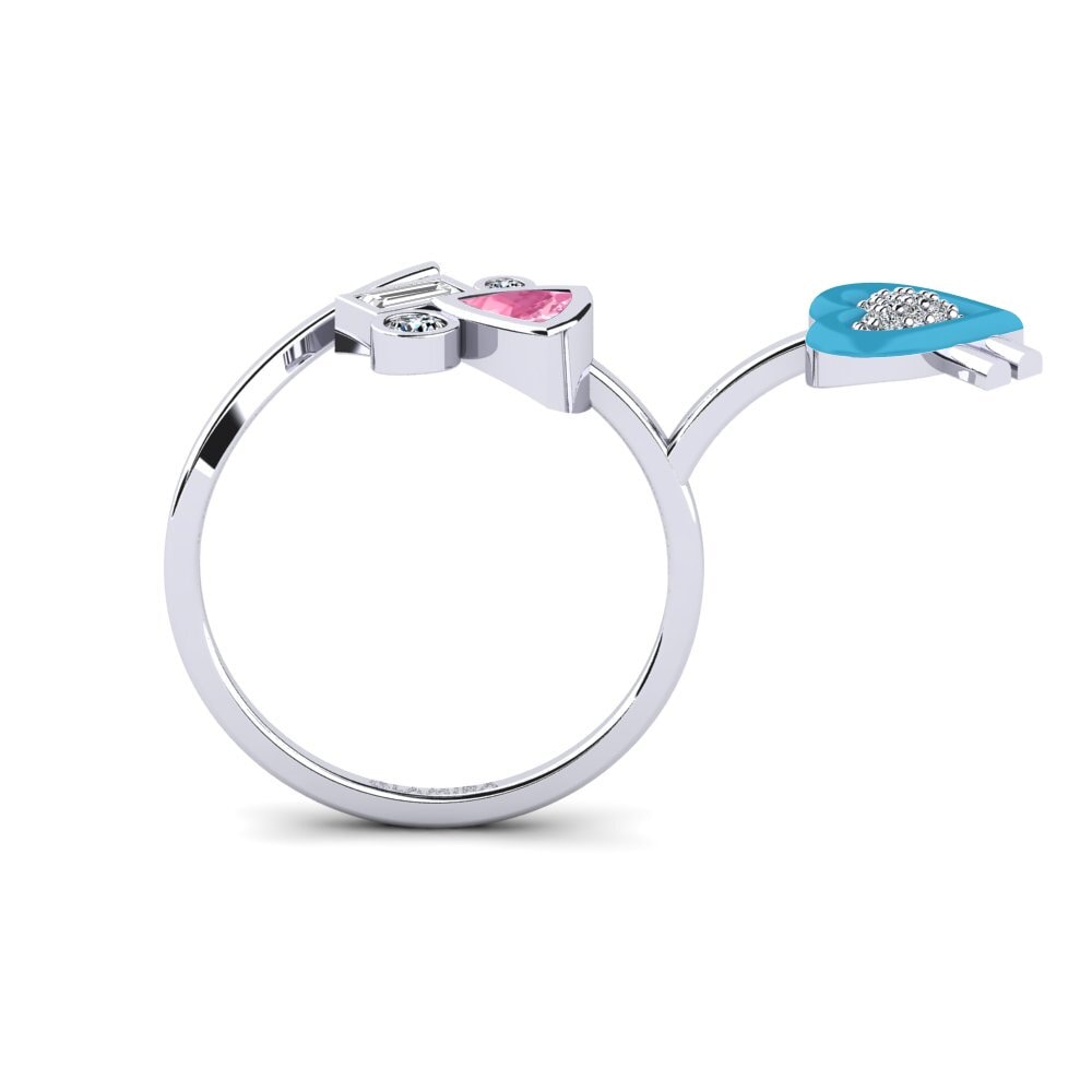950 Platin Ring Polpo