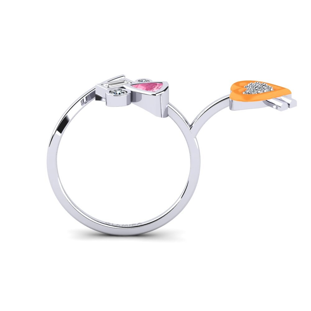 950 Platin Ring Polpo