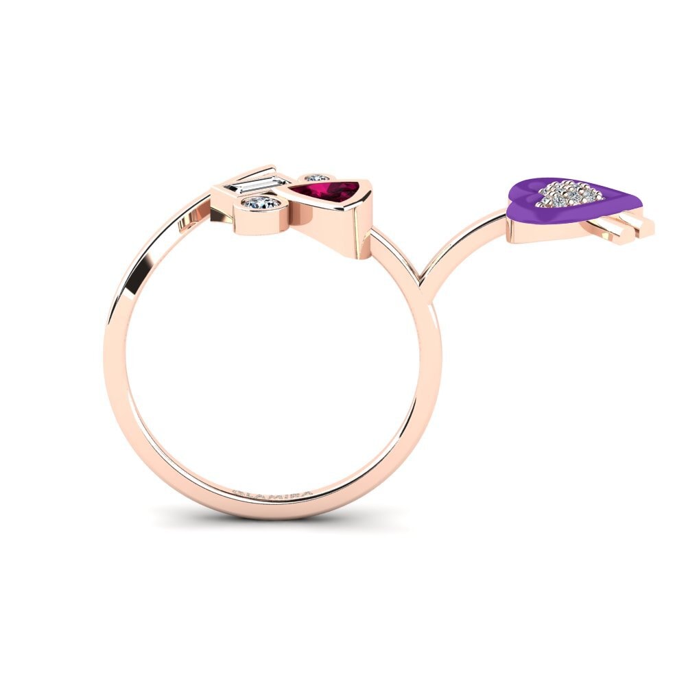 Rhodolite Garnet Ring Polpo