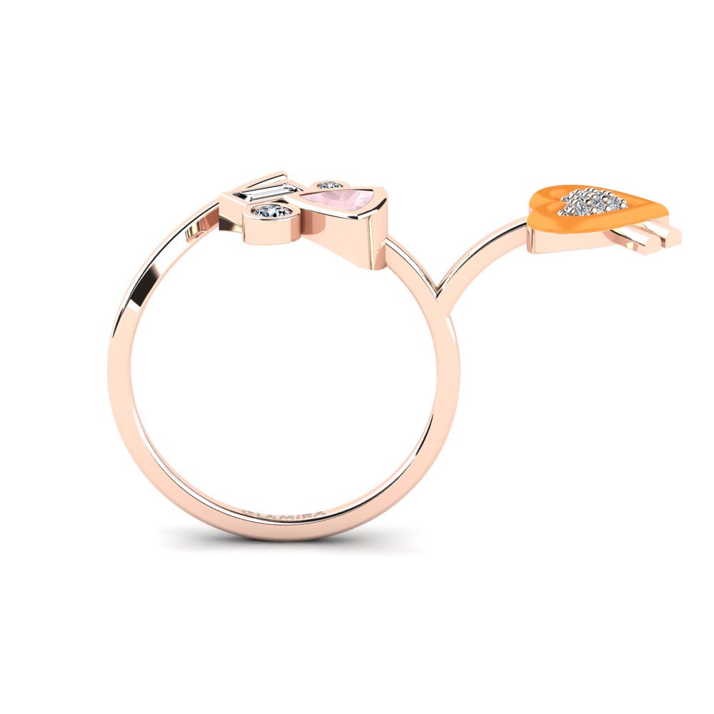 Rosenquarz Ring Polpo