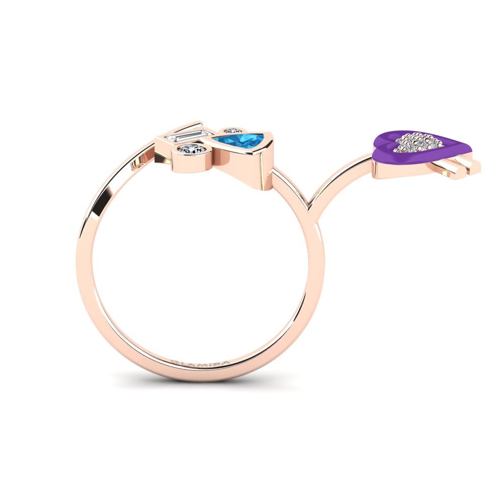 Blue Topaz Ring Polpo