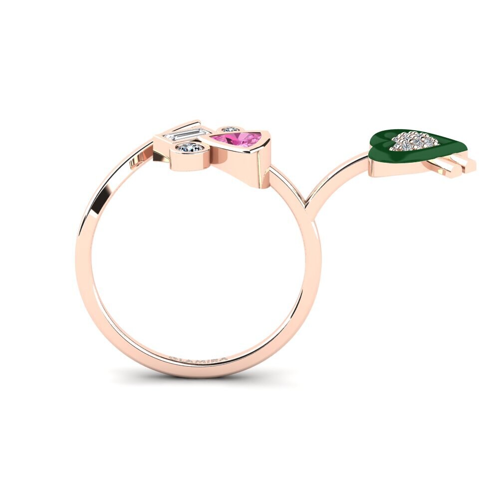 Pink Topaz Ring Polpo