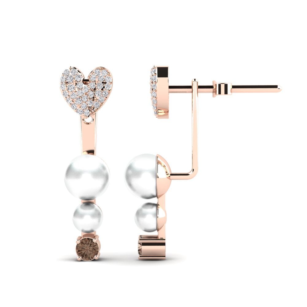 Rook Kwarts Dames Oorbellen Pure Heart