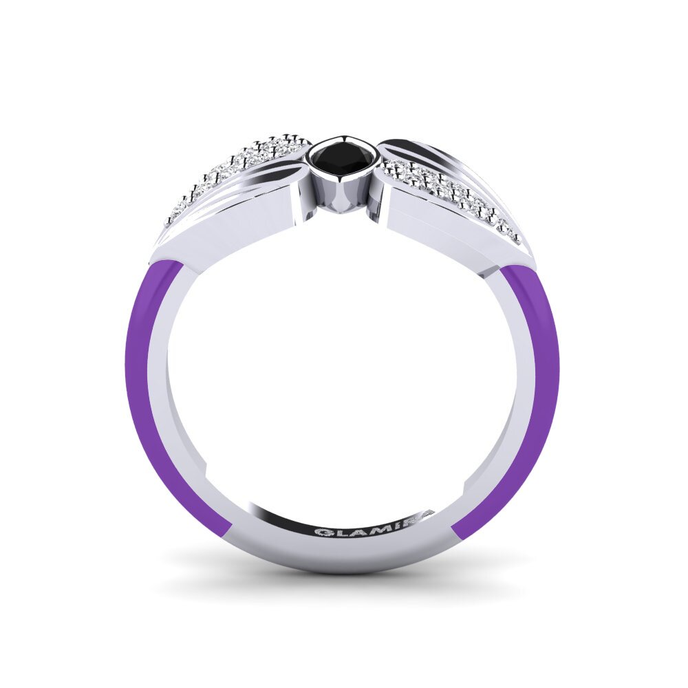 Schwarzer Diamant Pinker Ring Stirring