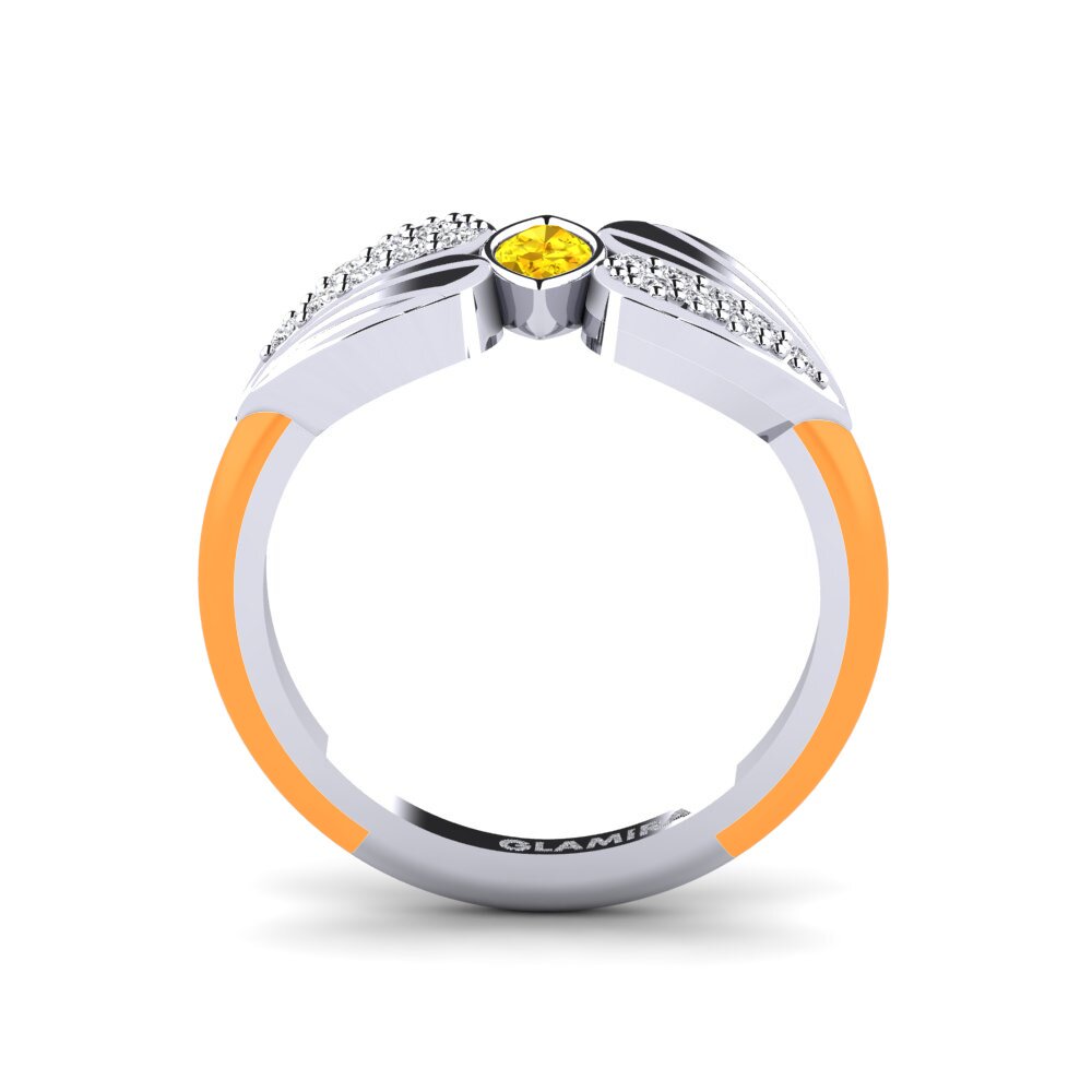 Gelber Saphir Pinker Ring Stirring