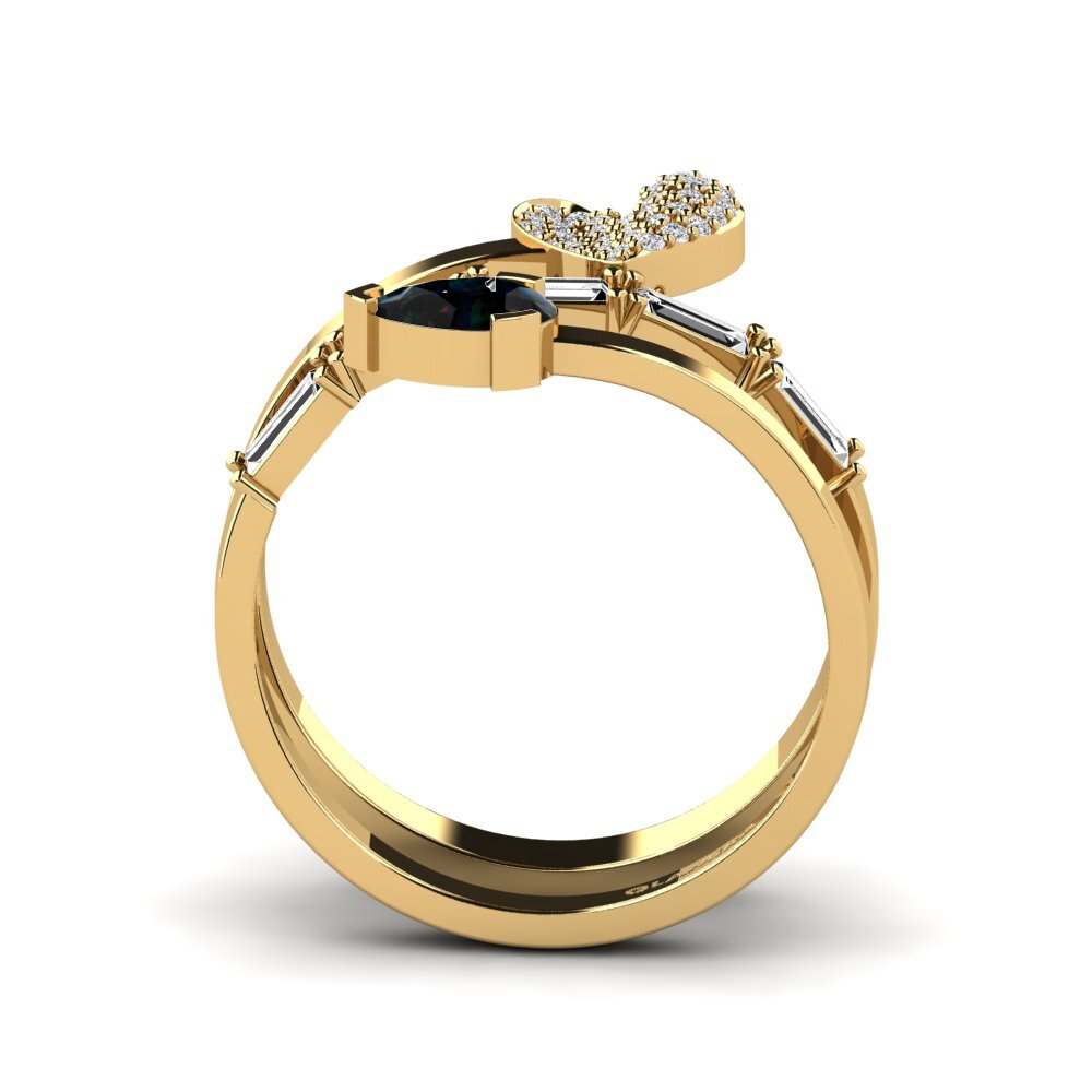 Opalo Negro Anillo Tekucina