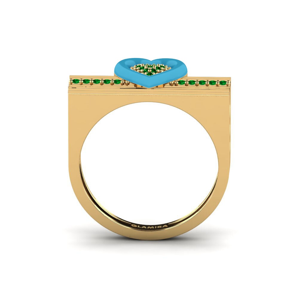 Grüner Zirkonia Ring Tirarelove
