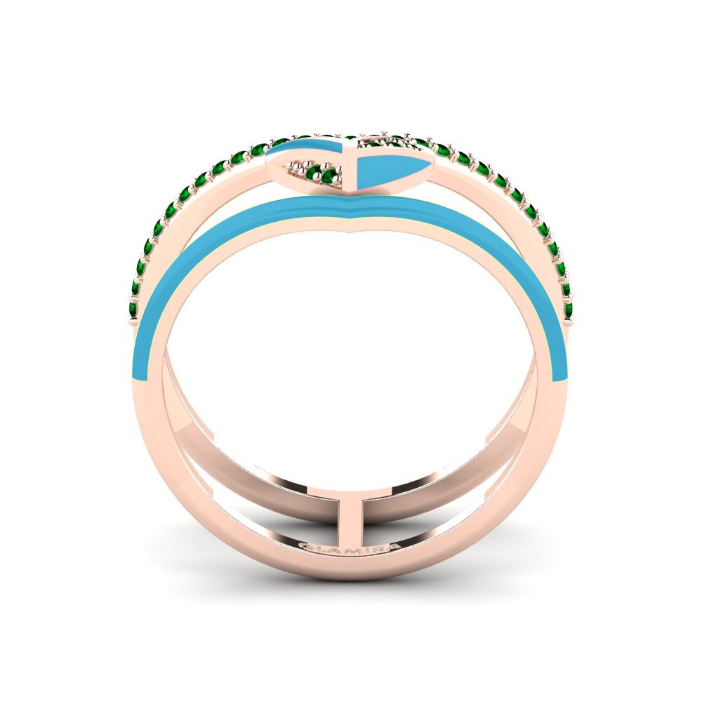 Grüner Zirkonia Ring Variegated