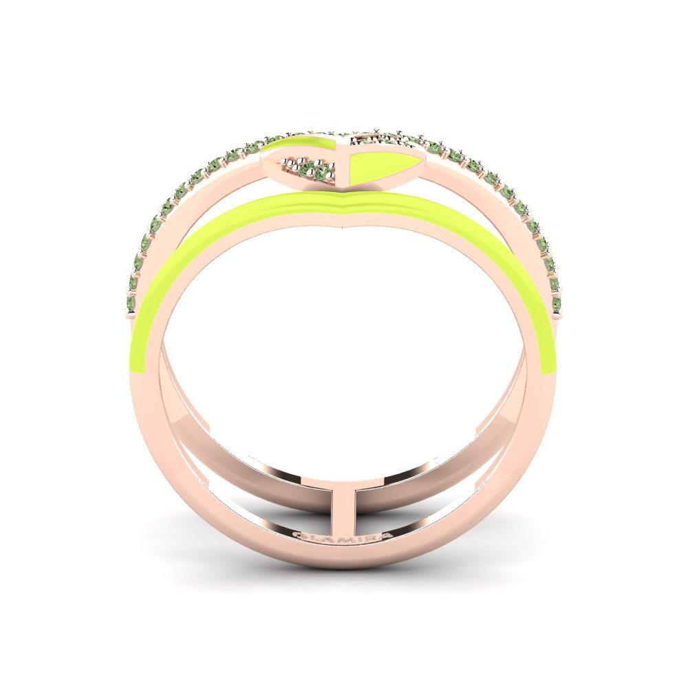 Grüner Diamant Ring Variegated