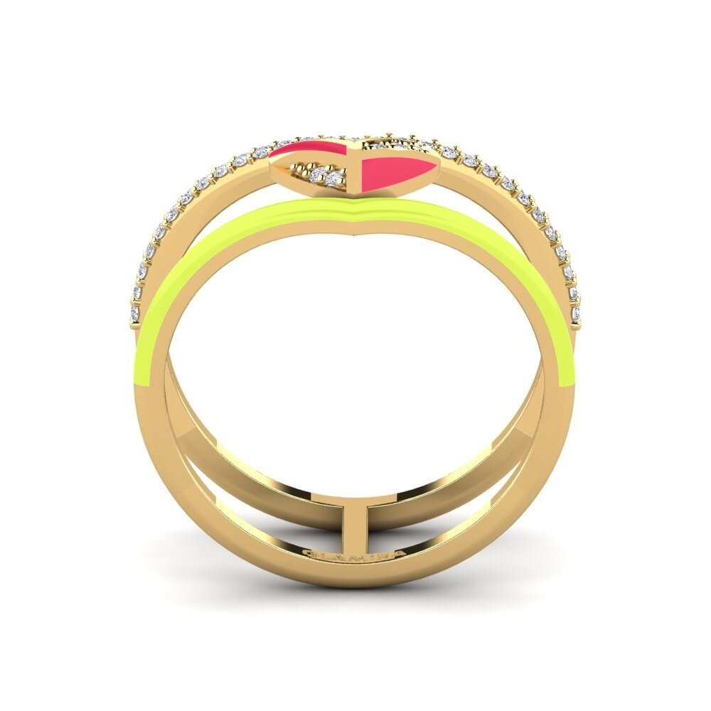 Gelbgold 585 Ring Variegated