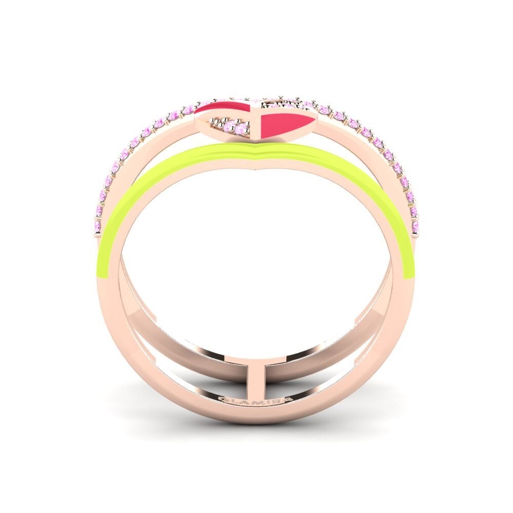 Pink Sapphire Ring Variegated