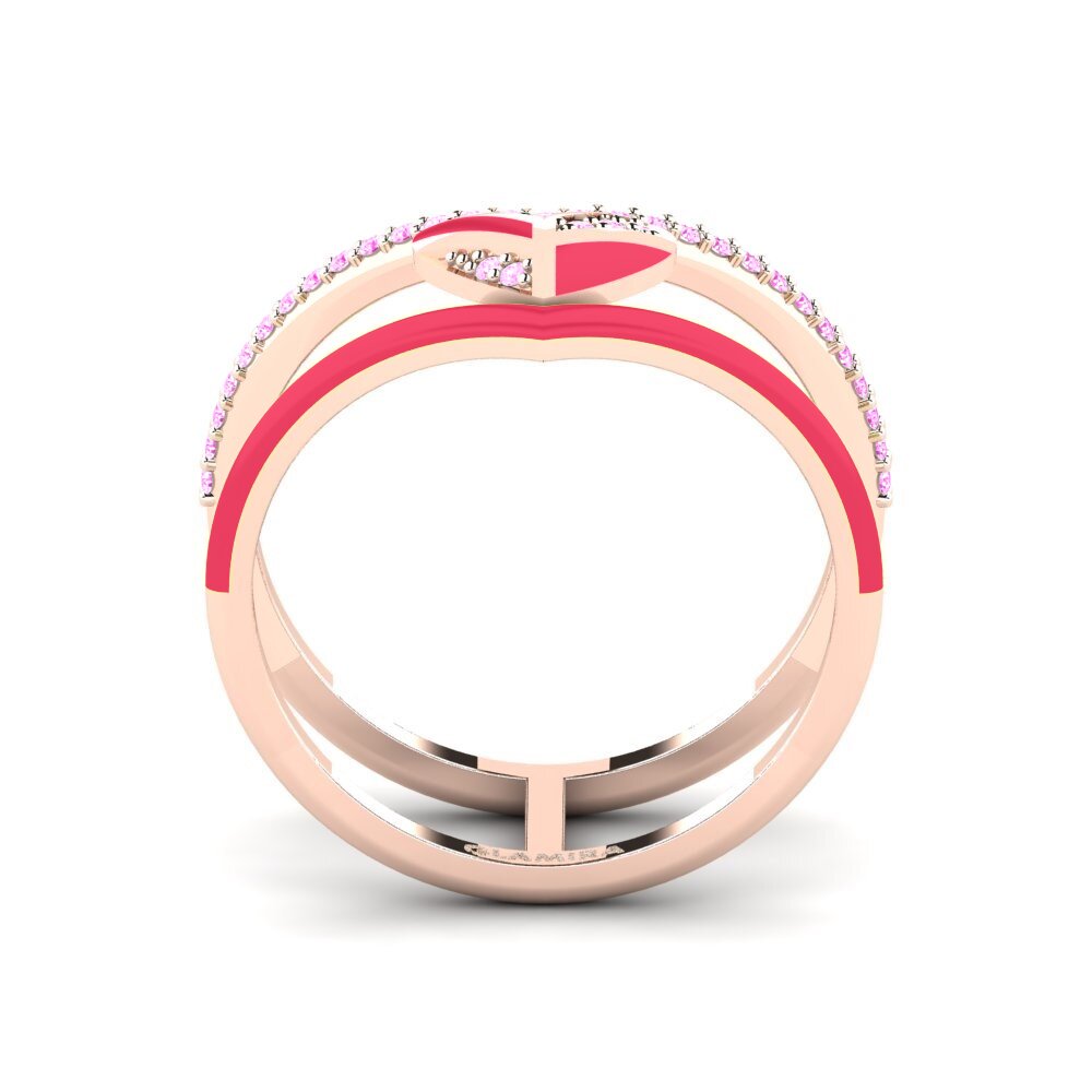 Pink Sapphire Ring Variegated